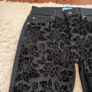 7 for all mankind skinny black jeans embellished
